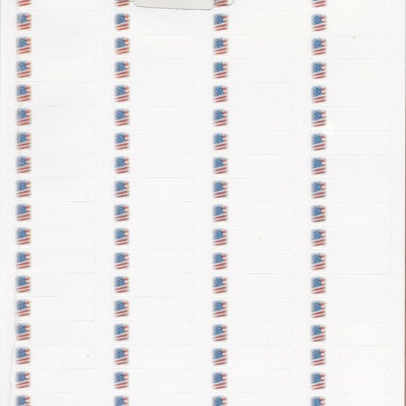 Address Labels 450 Laser/Ink Jet American Flag - Picture 2 of 2